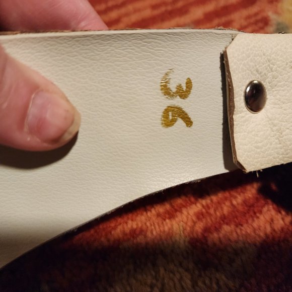 Unique Kippy\'s white leather belt with Snake Skin and Swarovski Crystals main image 11